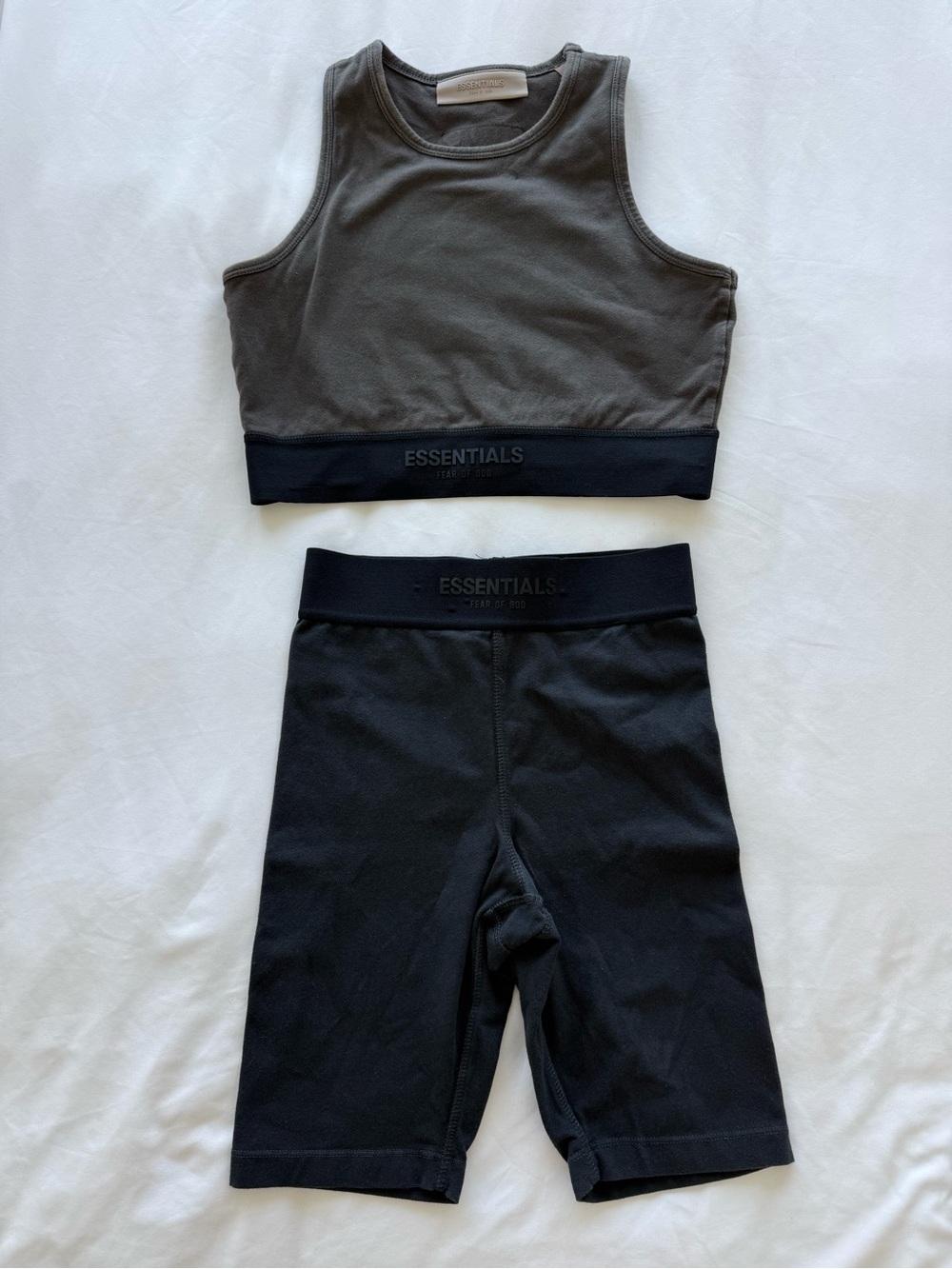 Essentials Girls Black & Charcoal Active Legging Set